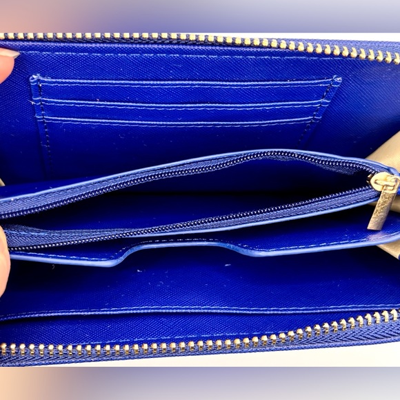 Beautiful Kate Spade ♠️ Cameron Street Stacy Bifold Wallet Dark Blue, Excel Cond - Picture 5 of 12